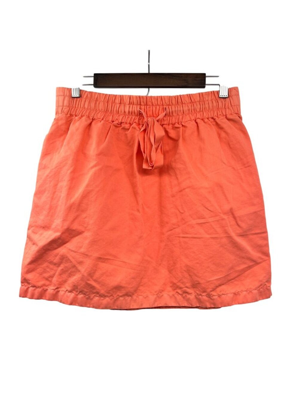 J. Crew Womens Mini Skirt Drawstring Orange Size 4 Pockets